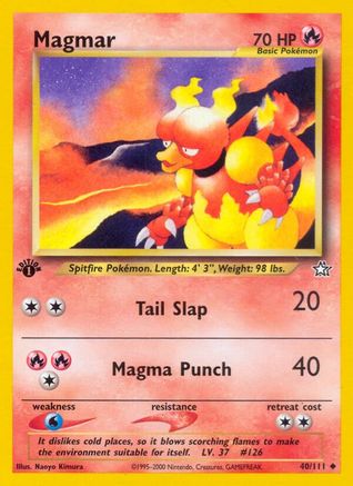 Magmar 040/111 - 1st Edition Neo Genesis