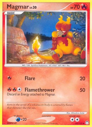 Magmar 054/123 - Reverse Holofoil Mysterious Treasures