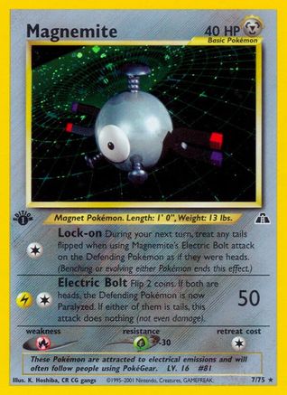 Magnemite 007/75 - 1st Edition Holofoil Neo Discovery