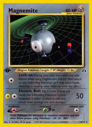 Magnemite 026/75 - 1st Edition Neo Discovery