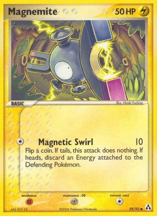 Magnemite 059/92 - Reverse Holofoil Legend Maker