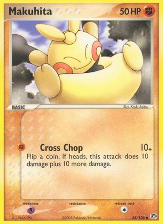 Makuhita 054/106 - Reverse Holofoil Emerald