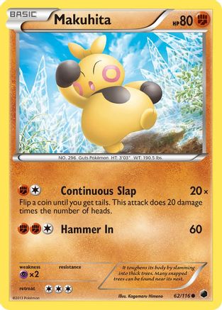 Makuhita 062/116 - Reverse Holofoil Plasma Freeze