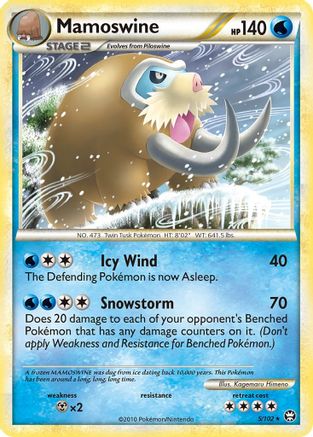 Mamoswine 005/102 - Reverse Holofoil Triumphant