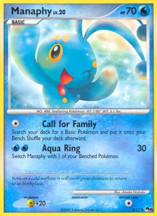 Manaphy 003/017 - Holofoil POP Series 6