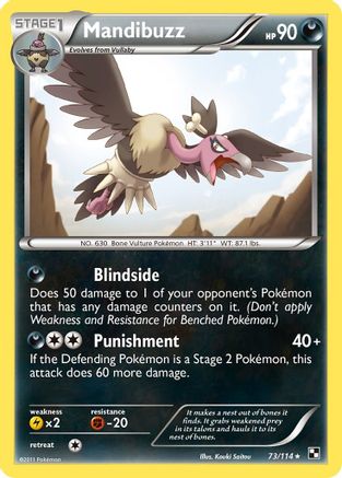 Mandibuzz 073/114 - Reverse Holofoil Black and White