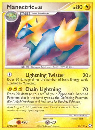 Manectric 028/123 - Reverse Holofoil Mysterious Treasures