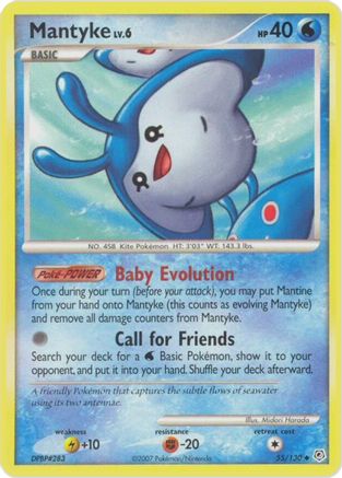 Mantyke 055/130 - Reverse Holofoil Diamond and Pearl