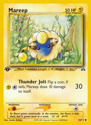 Mareep 058/75 - 1st Edition Neo Discovery