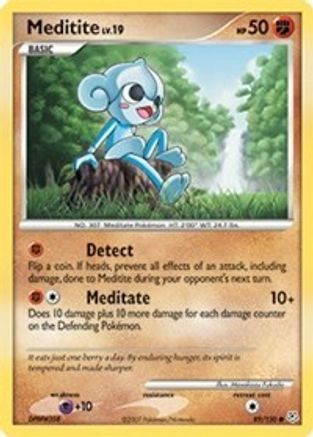 Meditite 089/130 - Reverse Holofoil Diamond and Pearl