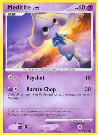 Meditite 113/147 - Reverse Holofoil Supreme Victors