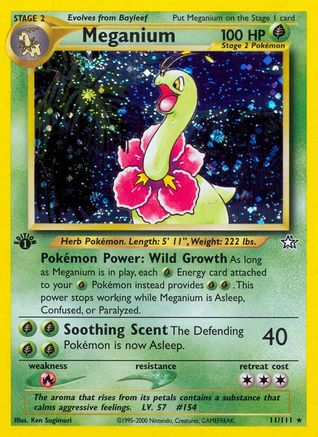 Meganium 011/111 - 1st Edition Holofoil Neo Genesis