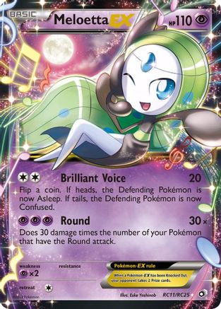 Meloetta EX RC11/RC25 - Holofoil Legendary Treasures Radiant Collection
