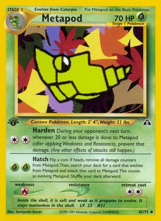 Metapod 042/75 - 1st Edition Neo Discovery