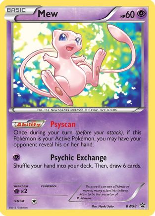 Mew BW98 - Holofoil Black and White Promos