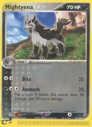 Mightyena 042/109 - Reverse Holofoil Ruby and Sapphire