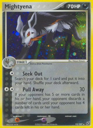 Mightyena 012/107 - Reverse Holofoil Deoxys