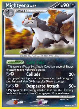 Mightyena 054/127 - Reverse Holofoil Platinum