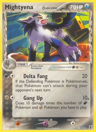 Mightyena (Delta Species) 024/113 - Reverse Holofoil Delta Species
