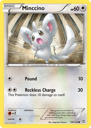 Minccino 109/124 - Reverse Holofoil Dragons Exalted