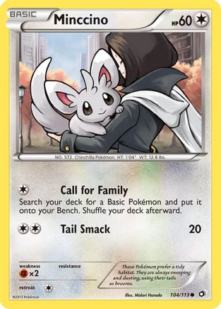Minccino 104/113 - Reverse Holofoil Legendary Treasures