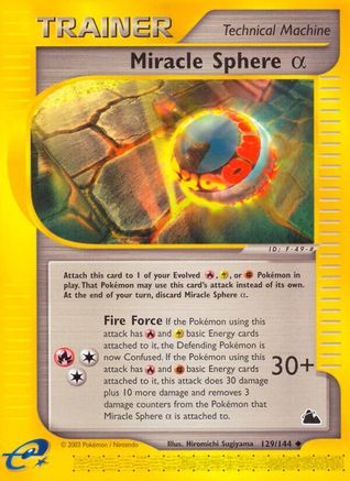 Miracle Sphere Alpha 129/144 - Reverse Holofoil Skyridge