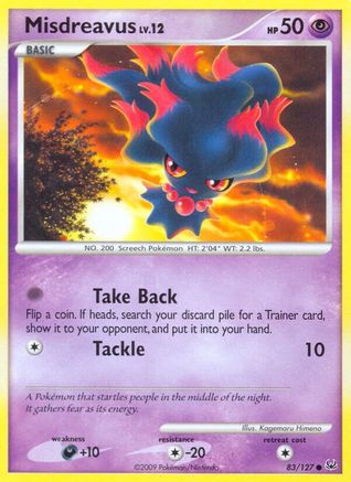 Misdreavus 083/127 - Reverse Holofoil Platinum