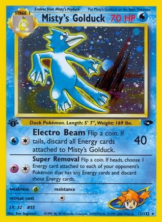 Misty's Golduck 012/132 - 1st Edition Holofoil Gym Challenge