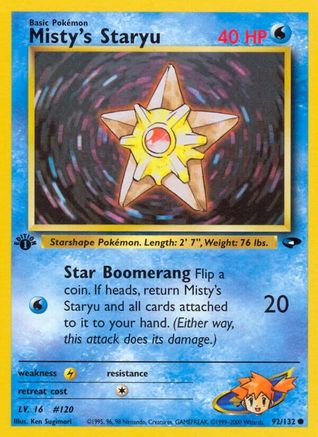 Misty's Staryu 092/132 - 1st Edition Gym Challenge