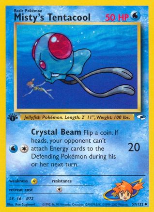 Misty's Tentacool 057/132 - 1st Edition Gym Heroes