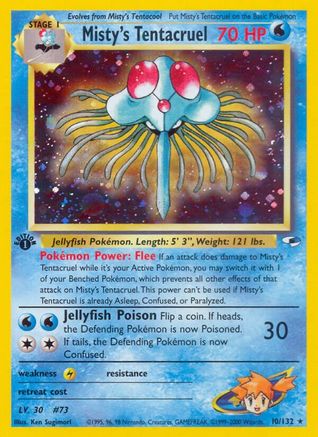 Misty's Tentacruel 010/132 - 1st Edition Holofoil Gym Heroes
