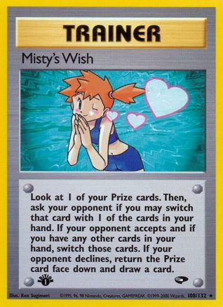 Misty's Wish 108/132 - 1st Edition Gym Challenge