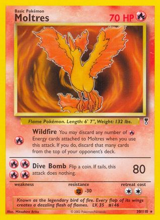 Moltres 030/110 - Reverse Holofoil Legendary Collection