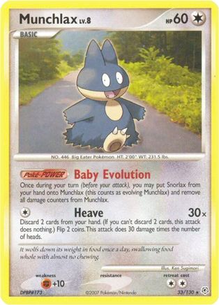 Munchlax 033/130 - Reverse Holofoil Diamond and Pearl