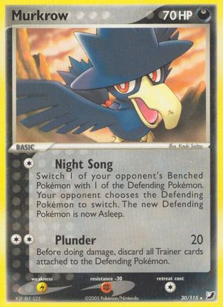 Murkrow 030/115 - Reverse Holofoil Unseen Forces