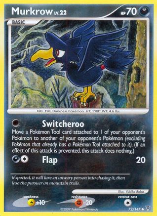 Murkrow 072/147 - Reverse Holofoil Supreme Victors