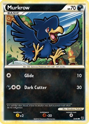 Murkrow 059/90 - Reverse Holofoil Undaunted