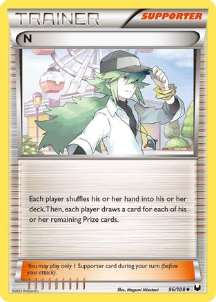 N (Supporter) 096/108 - Reverse Holofoil Dark Explorers