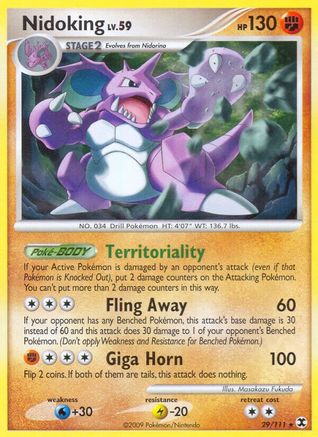 Nidoking 029/111 - Reverse Holofoil Rising Rivals