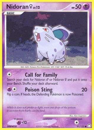 Nidoran F 091/123 - Reverse Holofoil Mysterious Treasures