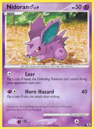 Nidoran M 072/111 - Reverse Holofoil Rising Rivals