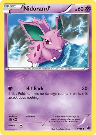 Nidoran M 043/116 - Reverse Holofoil Plasma Freeze