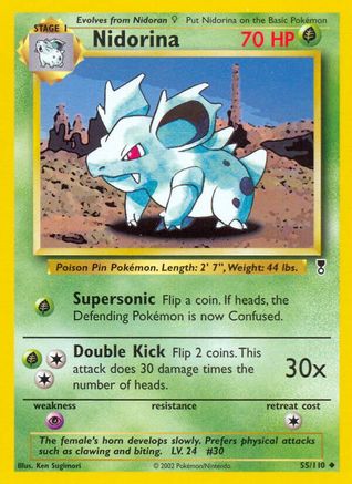 Nidorina 055/110 - Reverse Holofoil Legendary Collection