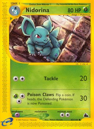 Nidorina 083/144 - Reverse Holofoil Skyridge