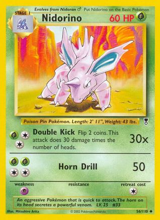Nidorino 056/110 - Reverse Holofoil Legendary Collection