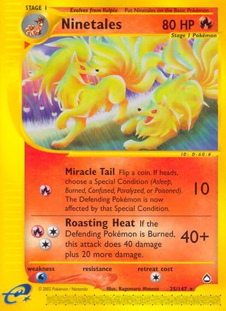 Ninetales 025/147 - Reverse Holofoil Aquapolis