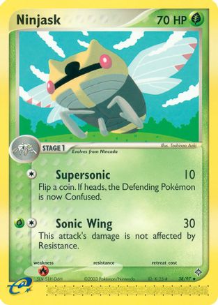 Ninjask 038/97 - Reverse Holofoil Dragon