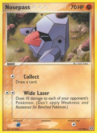 Nosepass 017/106 - Reverse Holofoil Emerald