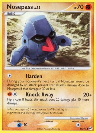 Nosepass 069/99 - Reverse Holofoil Arceus
