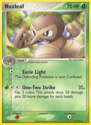 Nuzleaf 043/107 - Reverse Holofoil Deoxys